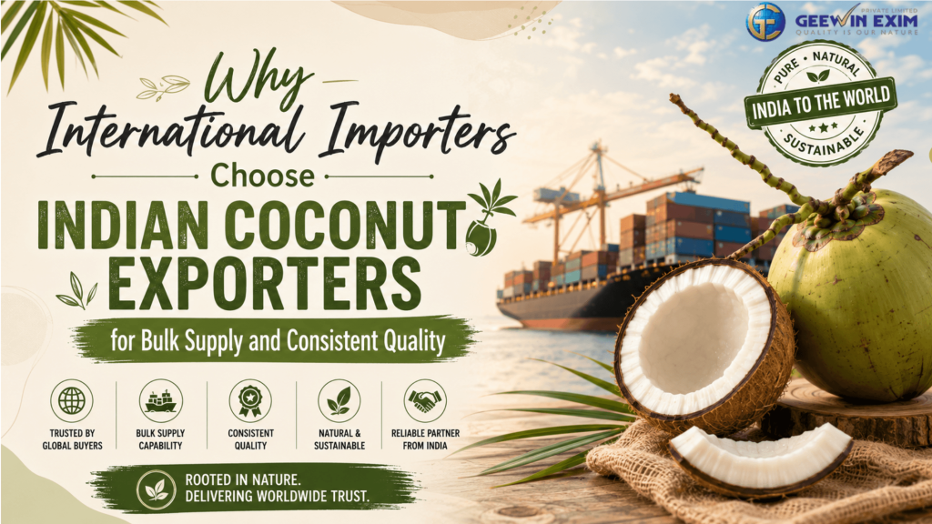 Why International Importers Choose Indian Coconut Exporters for Bulk Supply and Consistent Quality