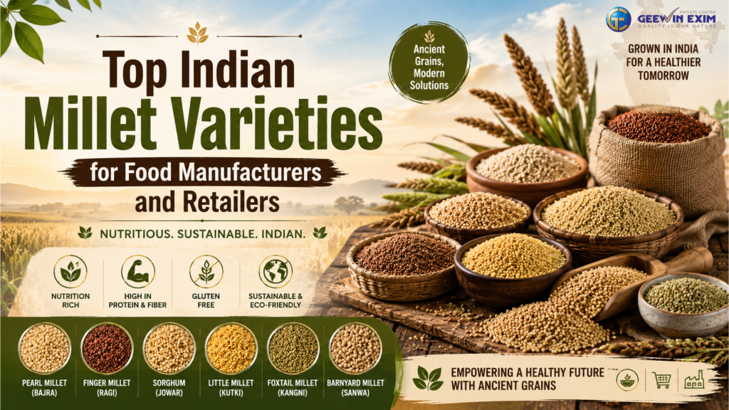 Top Indian Millet Varieties for Food Manufacturers and Retailers