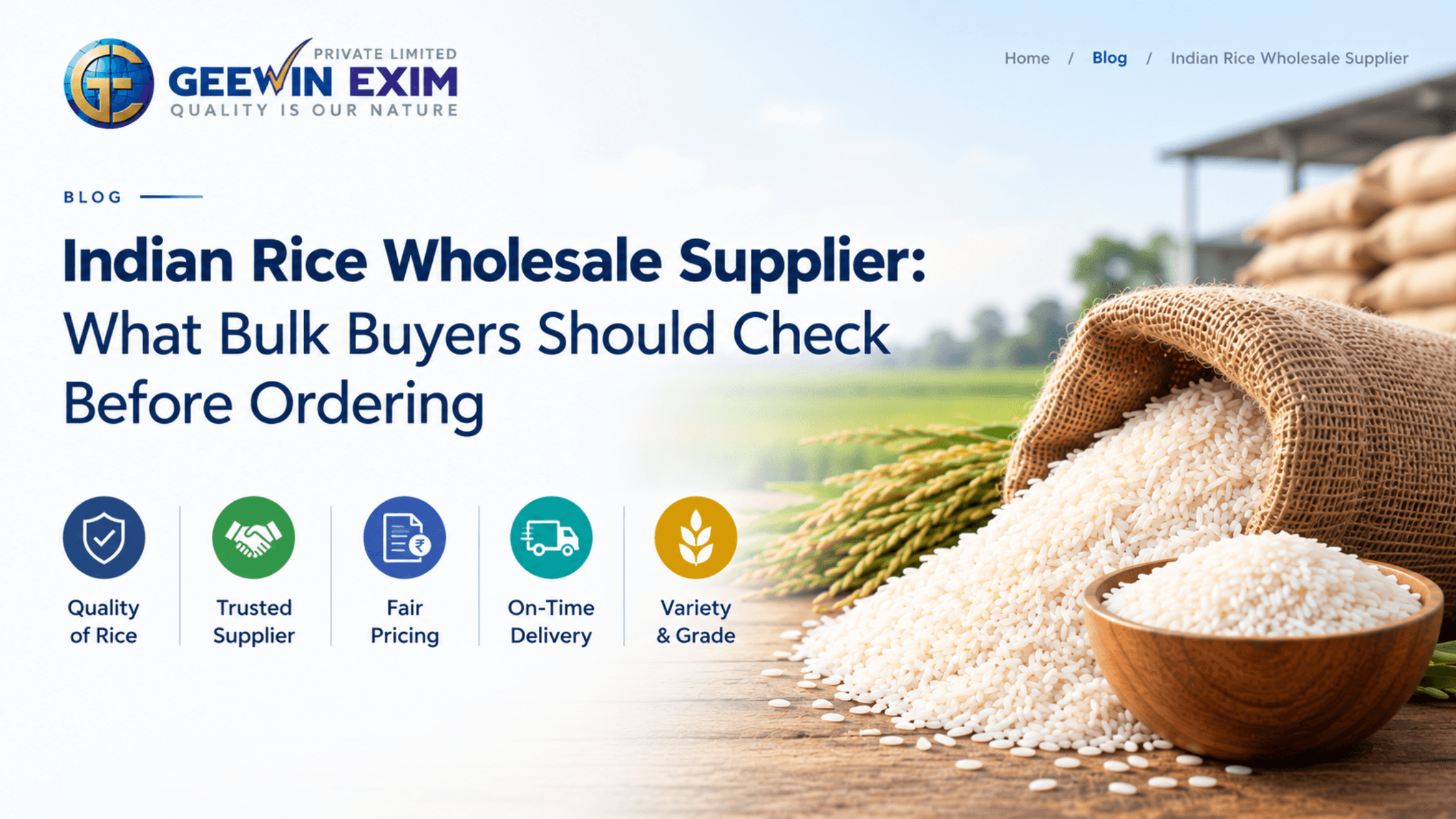 Indian rice wholesale supplier for bulk buyers